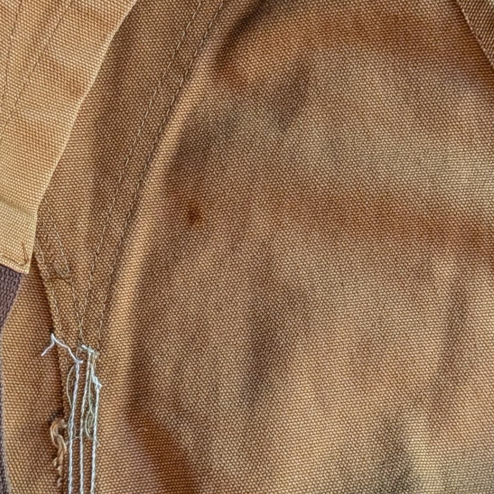 Vintage Carhartt Duck Bib Overalls Lined Double Knee 6FBQZ Made in USA 46x30 - Picture 14 of 16